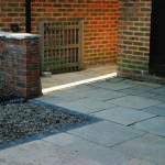 New paving for courtyard garden
